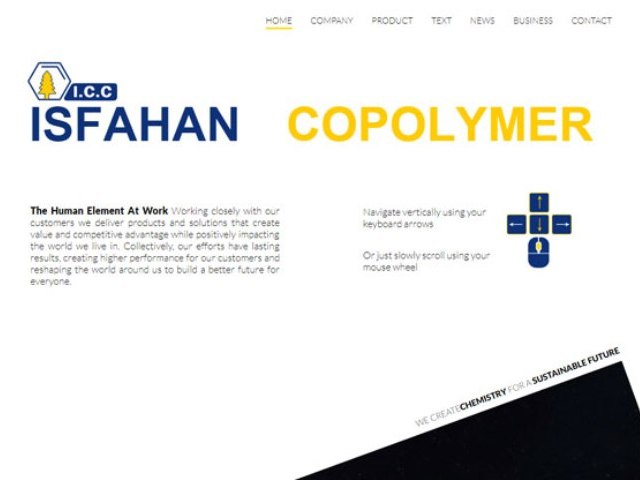طراحی سایت اصفهان کوپلیمر